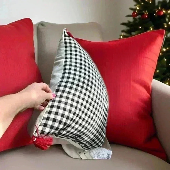 NEW Rae Dunn - Gorgeous JOY TO THE WORLD - Down Filled Accent Christmas Pillow - Picture 3 of 11